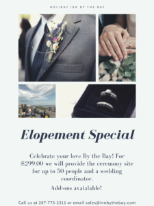 Ad for our elopement special
